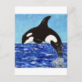 Orka in het blauwe schilderij briefkaart (Voorkant)