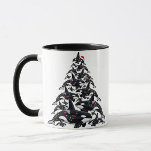 Orka Kerstboom voor Oceaan- en Zeelevenliefhebbers Mok