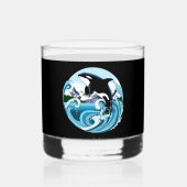 Orka Killer Whale Blue Ocean Whisky Glas (Achterkant)