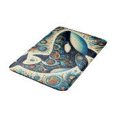 Orka Killer Whale Floral Whimsical Nautical Beach Badmat (Gekanteld)