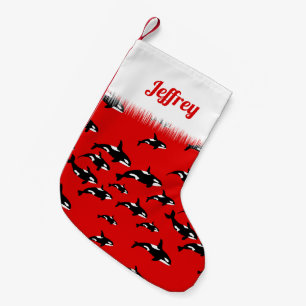 Orka Killer Whale Pod Ocean thema Kleine Kerstsok