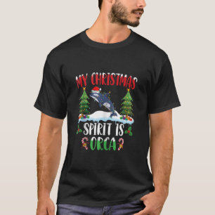 Orka met kerstmuts Kerstmis geest is of T-shirt