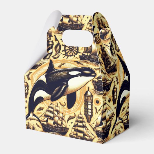  orka nautisch patroon bedankdoosjes (Voorkant Zijde)