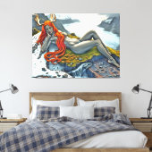 Orka onder de Godin Canvas Afdruk (Insitu (Slaapkamer))