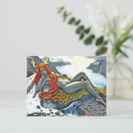 Orka onder de Godin Feestdagenkaart (Staand voorkant)