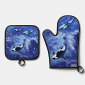 Orka orka's Oven Mitt & Pot Holder Set (Voorkant)