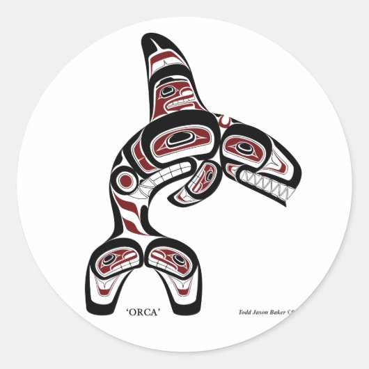 orka ronde sticker (Voorkant)