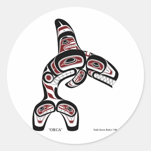 orka ronde sticker (Voorkant)