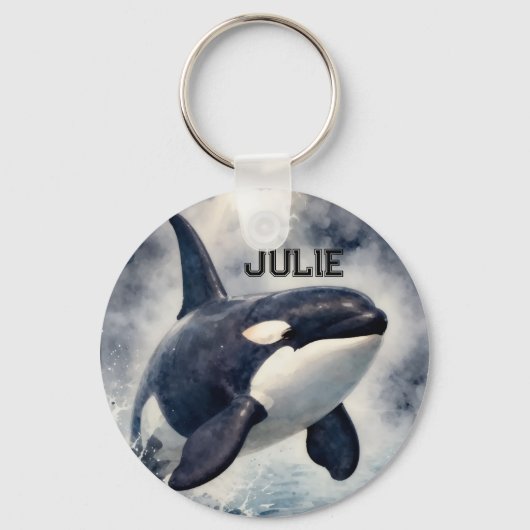 Orka Stormachtige golven, Gepersonaliseerd Sleutelhanger (Voorkant)