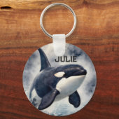 Orka Stormachtige golven, Gepersonaliseerd Sleutelhanger (Voorkant)