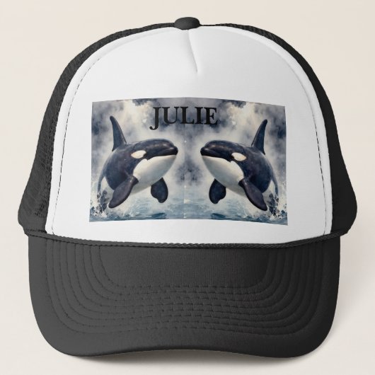 Orka Stormachtige golven, Gepersonaliseerd Trucker Pet (Voorkant)