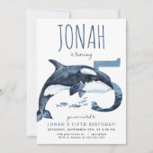 Orka vijfde verjaardag uitnodiging (Voorkant)