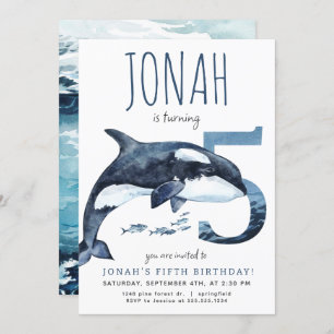 Orka vijfde verjaardag uitnodiging