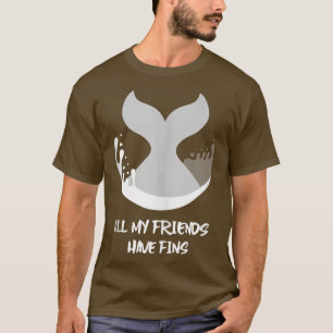 Orka Vis Walvis Dolfijn Haai Zeemeermin Mijn Vrien T-shirt