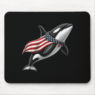 Orka Walvis 4 juli Amerikaanse Vlag Patriottisch Muismat