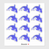 Orka Walvis Holografische Water Stickers (Vel)