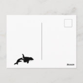 Orka Walvis Illustratie Cetacea Blauw Briefkaart (Achterkant)