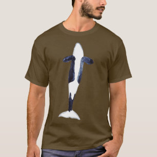 Orka walvis waterverf schilderij print kunst 1 t-shirt