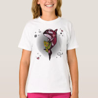 Orka Whale met Teddy Bear in Space Graphic Design