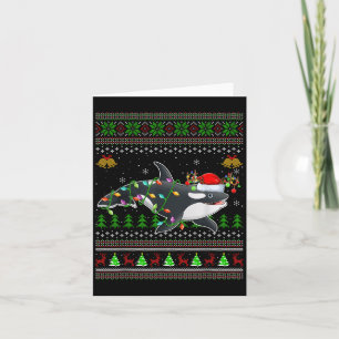 Orka Whale Ugly Christmas Sweaters Santa Zee Anima Kaart