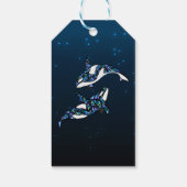 Orka Whales Bruiloft Dank u Favor Tags Cadeaulabel (Achterkant)