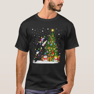 Orka Xmas Boom Verlichting Santa Orca Kerstzweet T-shirt