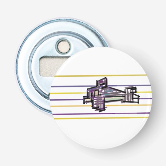 Orka zomergeluk button flesopener (Voorkant)