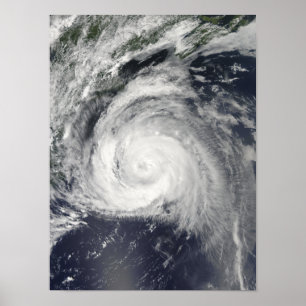 Orkaan Bill van de oostkust Poster