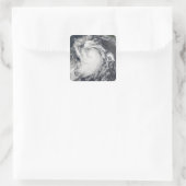 orkaan Elida Vierkante Sticker (Tas)