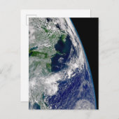 Orkaan Frances op een gedeeltelijke aarde. Briefkaart (Voorkant / Achterkant)