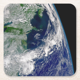 Orkaan Frances op een gedeeltelijke aarde. Vierkante Kartonnen Onderzetter