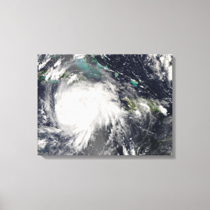 Orkaan Gustav over Jamaica 2 Canvas Afdruk