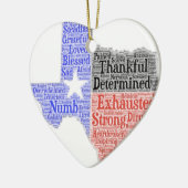 orkaan Harvey Word Cloud Keramisch Ornament (Links)