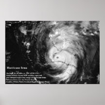 Orkaan Irma Infrarood Satellite Afbeelding Poster