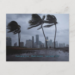 orkaan Irma Miami skyline Briefkaart