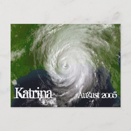 Orkaan Katrina, satelliet-Afbeelding, augustus 200 Briefkaart (Voorkant)