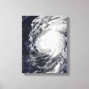 Orkaan Neki ten westen van Hawaii Canvas Afdruk
