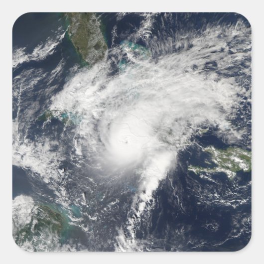orkaan Paloma Vierkante Sticker (Voorkant)