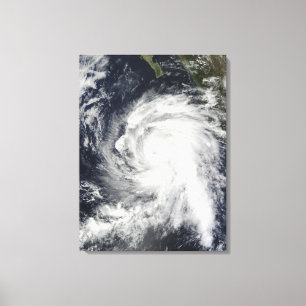 Orkaan Rick ten zuidwesten van Baja California Canvas Afdruk