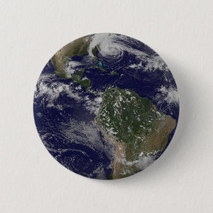 Orkaan Sandy langs de oostkust van de VS. 2 Ronde Button 5,7 Cm