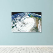 Orkaan Sandy langs de oostkust van de VS. 3 Canvas Afdruk (Insitu (Houten vloer))