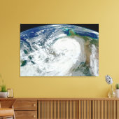 Orkaan Sandy langs de oostkust van de VS. 3 Canvas Afdruk (Insitu (Woonkamer))