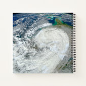 Orkaan Sandy langs de oostkust van de VS. 3 Notitieboek (Achterkant)