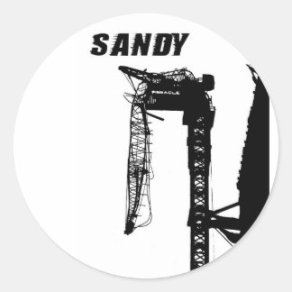 orkaan Sandy Ronde Sticker
