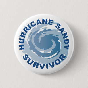 orkaan Sandy Survivor 2012 Ronde Button 5,7 Cm