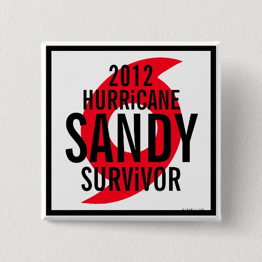 orkaan Sandy Survivor Button 1 2012 (Voorkant)