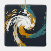 orkaan twirl keramisch ornament (Achterkant)