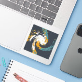 orkaan twirl sticker (Laptop met iPhone)