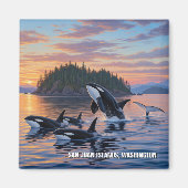 Orka's in Washington San Juan-eilanden reizen Magneet (Voorkant)
