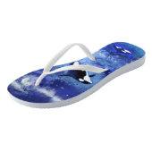 Orka's Teenslippers Blue Full Moon (Schuin)